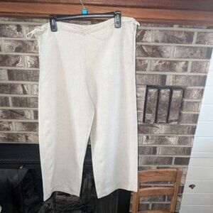 J. Crew Linen Cropped Wide Legged Pants Size S